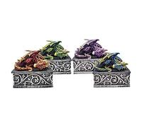 Nemesis Now Dragon Safehold 8,4 cm, Set di 4 scatole, Resina, Multicolore, Taglia Unica
