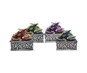 Nemesis Now Dragon Safehold 8,4 cm, Set di 4 scatole, Resina, Multicolore, Taglia Unica