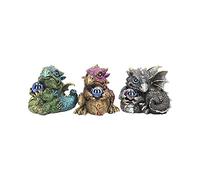 Nemesis Now Dragon's Gift Set di 3 statuine, in resina, multicolore, taglia unica