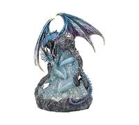 Nemesis Now Dragons Intrigue - Bruciatore di incenso a riflusso, 21,5 cm, colore: Blu