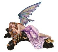 Nemesis Now Drema Sleeping Woodland Fairy Figurine Ornament, Polyresin, Purple,