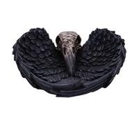 Nemesis Now Edgar Allen Poe's - Portagioie con teschio di corvo, 17 cm, colore: nero
