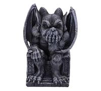 Nemesis Now Edo Dark Black Grotesque Gargoyle Figurine Statuetta grottesca Nera Scura, Pietra Resina, Nero, 13.7cm
