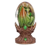 Nemesis Now Elemental Dragonlings, statuetta a forma di uovo in vetro, colata in resina di alta qualità, sapientemente dipinta a mano, terra