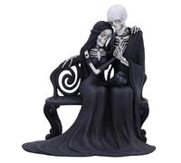 Nemesis Now Eternal Bond - Statuetta di coppia di scheletri, 19 cm | Statua gotica romantica in resina dipinta a mano per Halloween matrimoni e regali