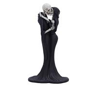 Nemesis Now Eternal Kiss 24 cm, resina, regalo di nozze gotico, statuetta bacio scheletro, fusa in resina finissima, dipinta a mano, bianco e nero