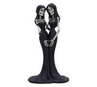 Nemesis Now Eternal Sisters 24 cm, resina, regalo di nozze gotico, statuetta scheletro sorelle, fusa nella migliore resina, dipinta a mano, nero e bianco