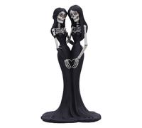 Nemesis Now Eternal Sisters 24 cm, resina, regalo di nozze gotico, statuetta scheletro sorelle, fusa nella migliore resina, dipinta a mano, nero e bianco