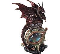Nemesis Now Eye of The Dragon Red 21cm Figurine Statuetta a Forma di Occhio del Drago, 21 cm, Colore: Rosso, Poliresina, Taglia Unica