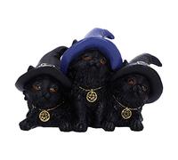Nemesis Now Familiar felini Gatti Neri con Cappelli da Streghe figurina, Resina, Nero, 9.8cm