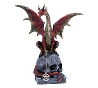 Nemesis Now Fate of the World Figurine 23cm, Resin, Red/Gold, Wiccan Dragon Figu