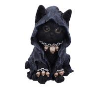 Nemesis Now Feline Cloaked Grim Reaper Cat Figurina, Poliresina, Nero, 16 cm