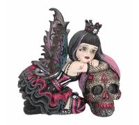 Nemesis Now Figurina Gotico Punk Lolita Noire Fairy Skull Fantasy Ornamento Gift