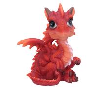 Nemesis Now Fire Dragonling Figurine 12cm, Resin, Red, Baby Dragon Figure, Red D