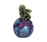 Nemesis Now Geode Guard, statuetta di cristallo a forma di drago verde, 12,7 cm