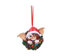 Nemesis Now Gremlins Gizmo in Ghirlanda da appendere 9,5 cm, resina con licenza ufficiale Gremlins, decorazione natalizia Gremlins, in resina verniciata a mano