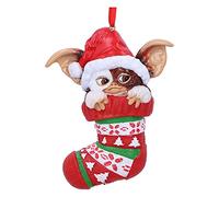 Nemesis Now Gremlins Gizmo in Stocking - Adorno Decorativo para Colgar (12 cm), Color Rojo