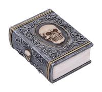 Nemesis Now Grimoire Treasure Box 11cm, Resin, Grey, Skull Book Accessory Box, H