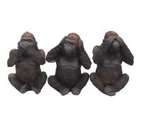 Nemesis Now H3523J7 - Statuetta di gorilla saggi, 13,5 cm, colore: Nero