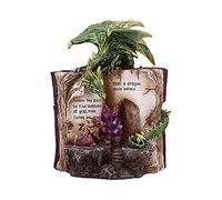 Nemesis Now Hoard Finders Dragon with Book Crystal Figurine Drago con Libro in Cristallo, Resina, Verde, 20.8cm