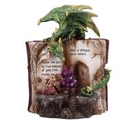 Nemesis Now Hoard Finders Dragon with Book Crystal Figurine, Green, 20.8cm