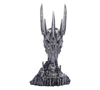 Nemesis Now Il Signore degli Anelli Sauron 33 cm in resina, argento, scultura del Signore degli Anelli Sauron con licenza ufficiale, inserto in metallo per tenere una candela tealight