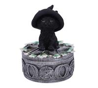 Nemesis Now Ivy Familiar Box Cat Figurine 15cm, Resin, Black