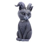 Nemesis Now Large Pawzuph Horned Occult Cat Figurine, Black, 26.5cm