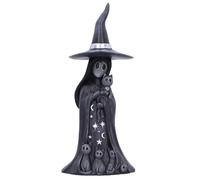 Nemesis Now Little Souls Aura - Statuetta di strega, statua gotica di Nemesis Now a forma di gatto, decorazione per la casa fantasy, da collezione di Halloween, statuetta di stregoneria per gli amanti