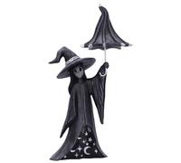 Nemesis Now Statuetta Little Souls Twinkle 18 cm, resina, fantasma strega con ombrello, nero