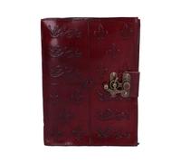 Nemesis Now Lockable Red Leather Medieval Embossed Journal, us:one Size, Burgund