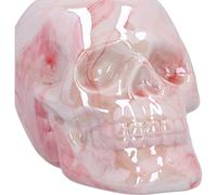 Nemesis Now Marbellum - Statuetta in ceramica con teschio in marmo rosa, 7 cm, motivo fantasia gotica, in resina, dipinta a mano, finitura lucida