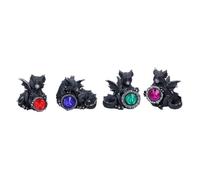 Nemesis Now Midnight Reward Mini Dragon Figurines Set of 4, 5cm - Fantasy Dragon