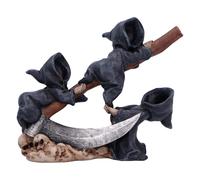Nemesis Now Mischievous Reapers 3 Baby Reapers on Scythe Figurine, 15.5cm, Resin