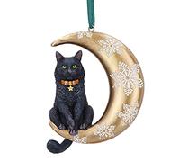 Nemesis Now Lisa Parker - Decorazione da appendere a forma di gatto nero, 9 cm, in resina, ornamento da appendere Lisa Parker, regalo a forma di gatto nero, fuso nella migliore resina, sapientemente