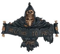 Nemesis Now NEM3944 - Cartello "Welcome To Hell", 22 cm, colore: Nero