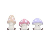 Nemesis Now Three Wise See No Evil Hear No Evil Speak No Evil Figurine Adorabili in resina dipinta a mano da collezione e regalo - Funghi velenosi