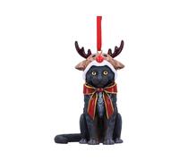 Nemesis Now Ornamento da appendere a forma di gatto a forma di renna, 9 cm, colo
