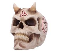 Nemesis Now Ornamento teschio horror, resina, diavolo in osso bianco, 20 cm