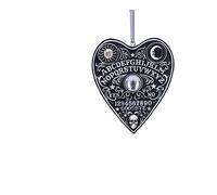 Nemesis Now Spirit Board Planchette Ornamento da appendere 8,5 cm, resina, nero, ornamento da appendere alla tavola spiritica, decorazione natalizia alternativa gotica, fusa nella migliore resina,