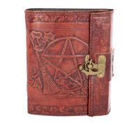 Nemesis Now Pentagram - Diario in pelle con serratura, 20 cm, colore: Marrone