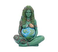 Nemesis Now Small Ethereal Mother Earth Gaia Art Statue Painted Figurine, Green,