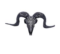 Nemesis Now Placca da parete con teschio della venerazione di Baphomet, 53 cm, in resina, da appendere, con teschio di baphomet, decorazione mitica a forma di teschio di capra, fusa in resina di alta