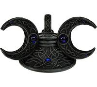 Nemesis Now - Porta sfera in cristallo con tripla luna, 14,5 cm, colore: Grigio