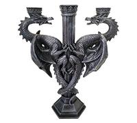 Nemesis Now Portacandela Altare Drago 33 cm Nero