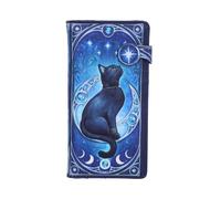 Nemesis Now Portafoglio con costellazione felina goffrata, portafoglio emo per amanti dei gatti e fan dell'astrologia, in ecopelle resistente, 18,5 cm