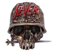 Nemesis Now Portagioie a Forma di Teschio con Casco Slayer, 17,5 cm, Resina, Bronzo, Prodotto con Licenza Ufficiale, Scatola portagioie a Forma di Teschio, spaziosa ma Elegante, Realizzata in Resina