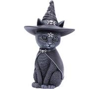 Nemesis Now - Statuetta del Gatto nero Purrah, con cappello da strega, altezza 1