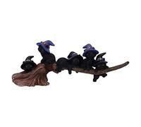 Nemesis Now - Purrfect Broomstick - Figura del gatto nero della strega con manic