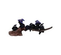 Nemesis Now - Purrfect Broomstick - Figura del gatto nero della strega con manic